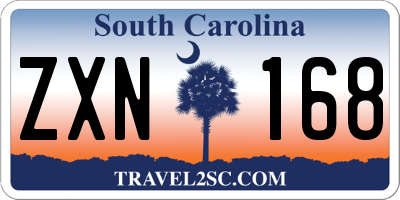SC license plate ZXN168