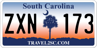 SC license plate ZXN173