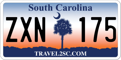 SC license plate ZXN175