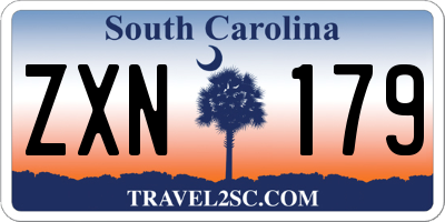 SC license plate ZXN179
