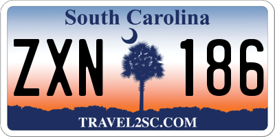 SC license plate ZXN186