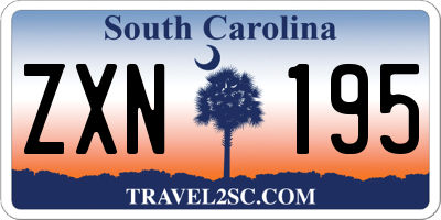 SC license plate ZXN195