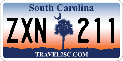 SC license plate ZXN211