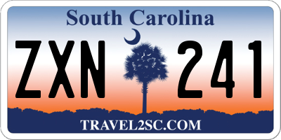 SC license plate ZXN241