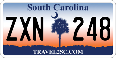 SC license plate ZXN248
