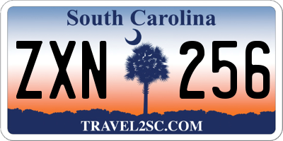 SC license plate ZXN256