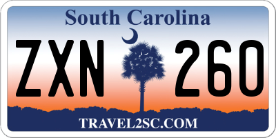SC license plate ZXN260