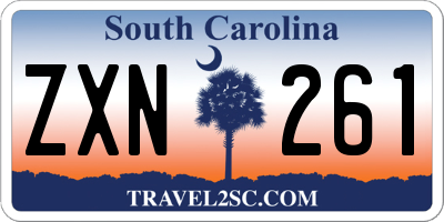 SC license plate ZXN261