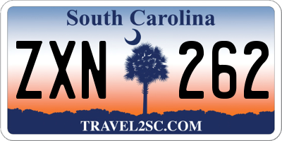 SC license plate ZXN262