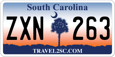 SC license plate ZXN263