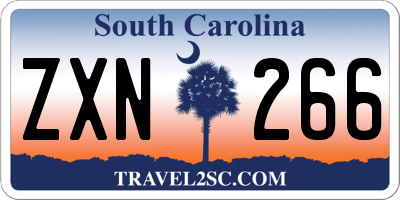 SC license plate ZXN266