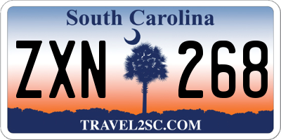 SC license plate ZXN268