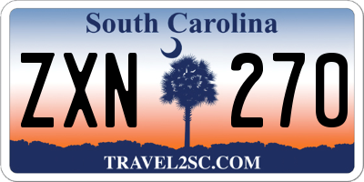 SC license plate ZXN270