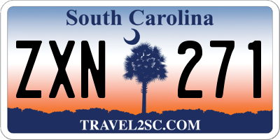 SC license plate ZXN271