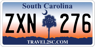 SC license plate ZXN276