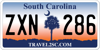 SC license plate ZXN286