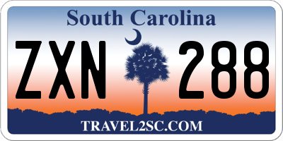 SC license plate ZXN288