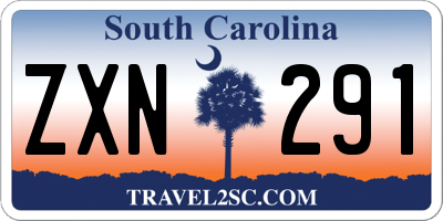 SC license plate ZXN291