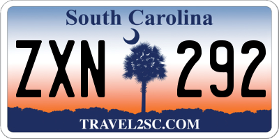 SC license plate ZXN292
