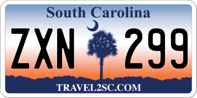 SC license plate ZXN299