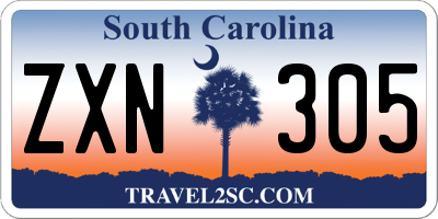 SC license plate ZXN305