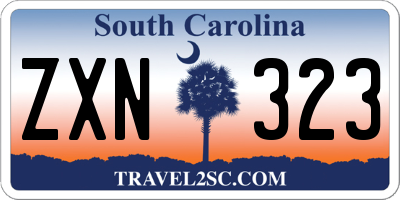 SC license plate ZXN323
