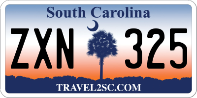 SC license plate ZXN325