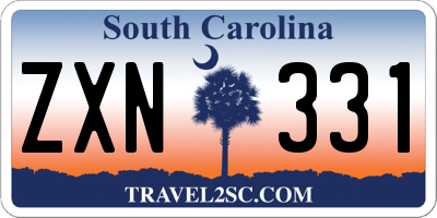 SC license plate ZXN331