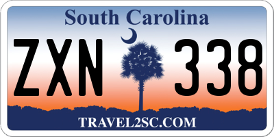 SC license plate ZXN338