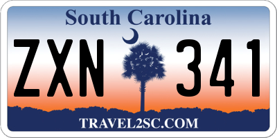 SC license plate ZXN341