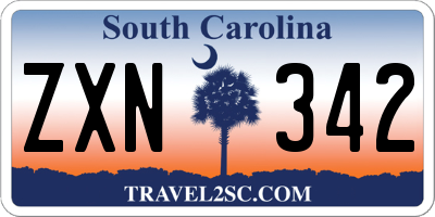 SC license plate ZXN342