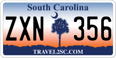 SC license plate ZXN356