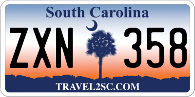 SC license plate ZXN358