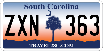 SC license plate ZXN363