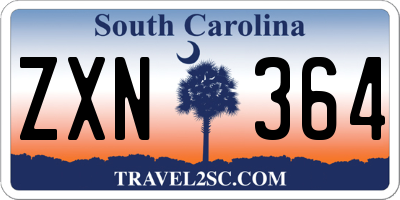 SC license plate ZXN364