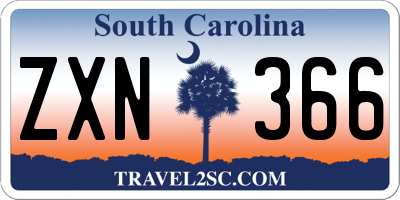SC license plate ZXN366