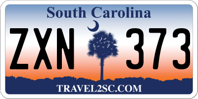 SC license plate ZXN373