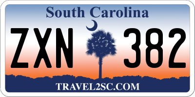 SC license plate ZXN382