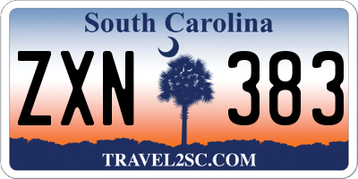 SC license plate ZXN383