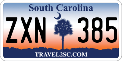 SC license plate ZXN385