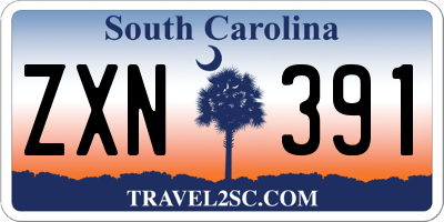 SC license plate ZXN391
