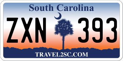 SC license plate ZXN393