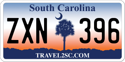 SC license plate ZXN396