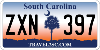 SC license plate ZXN397