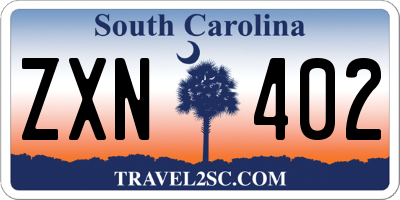 SC license plate ZXN402
