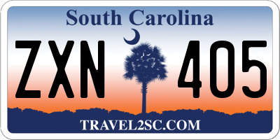 SC license plate ZXN405