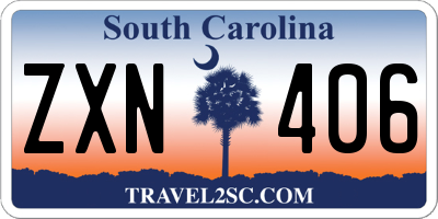 SC license plate ZXN406