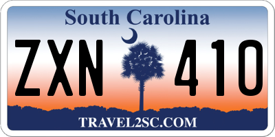 SC license plate ZXN410