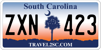 SC license plate ZXN423