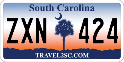 SC license plate ZXN424